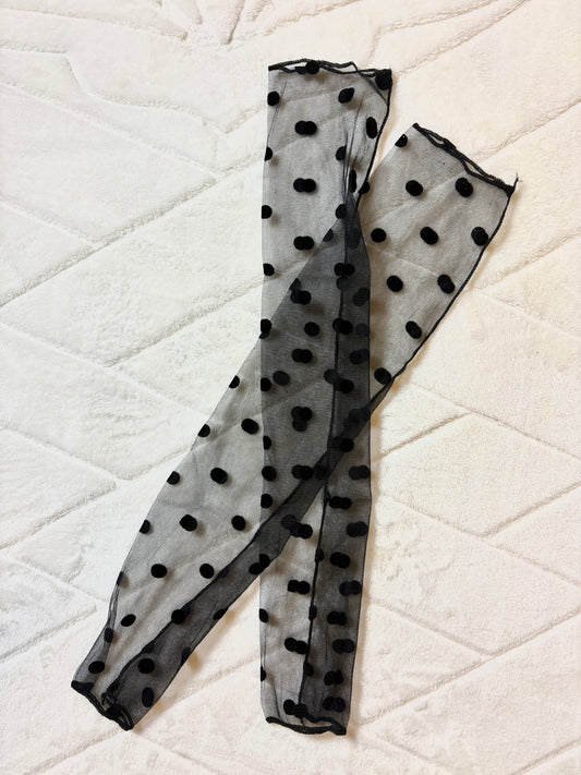 Transparente Tüllhandschuhe mit Punkten – Elegant & Vintage