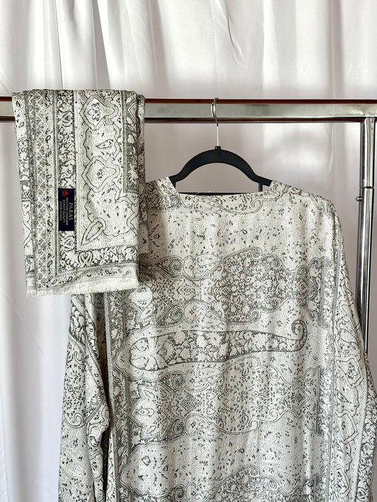 Pashmina Abaya White and Black 🖤