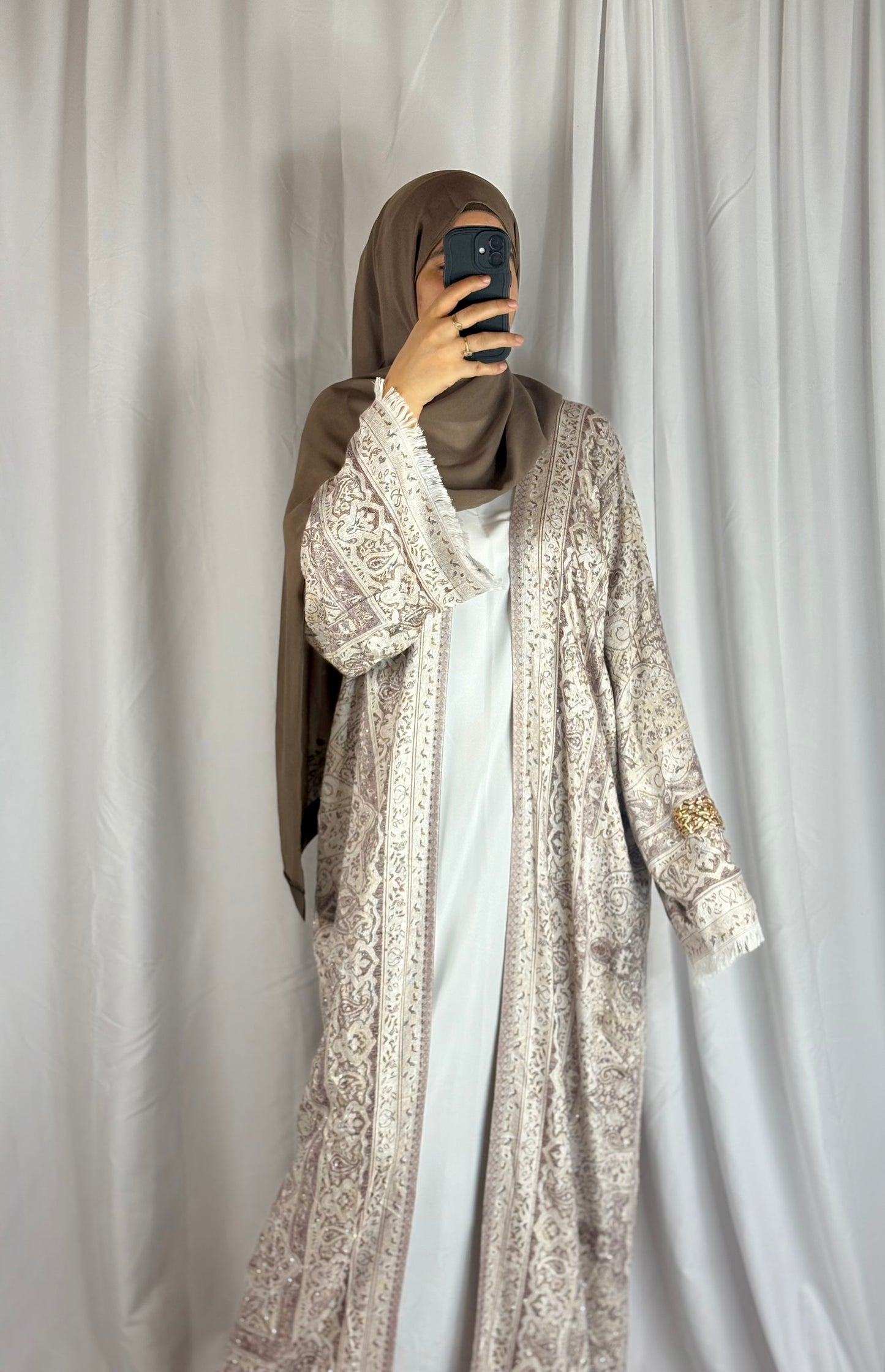 Pashmina Abaya Beige