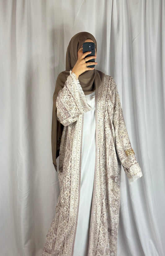 Pashmina Abaya Beige