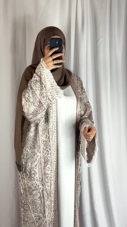 Pashmina Abaya Beige